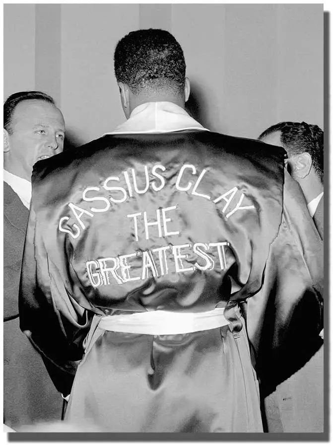 

Brotherhood Cassiues Clay The Greatest Boxer Robes Pre Fight Portrait Vintage Reproduction Vintage Style Metal Signs