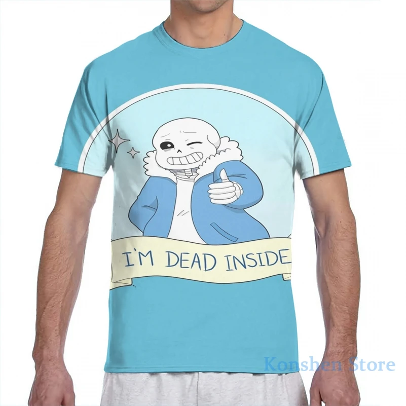 Футболка Undertale Sans с надписью I'm Dead Inside для мужчин и женщин модная футболка со