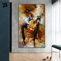canvas painting for living room abstract portrait play the cello posters and prints wall art canvas pictures wall decoration