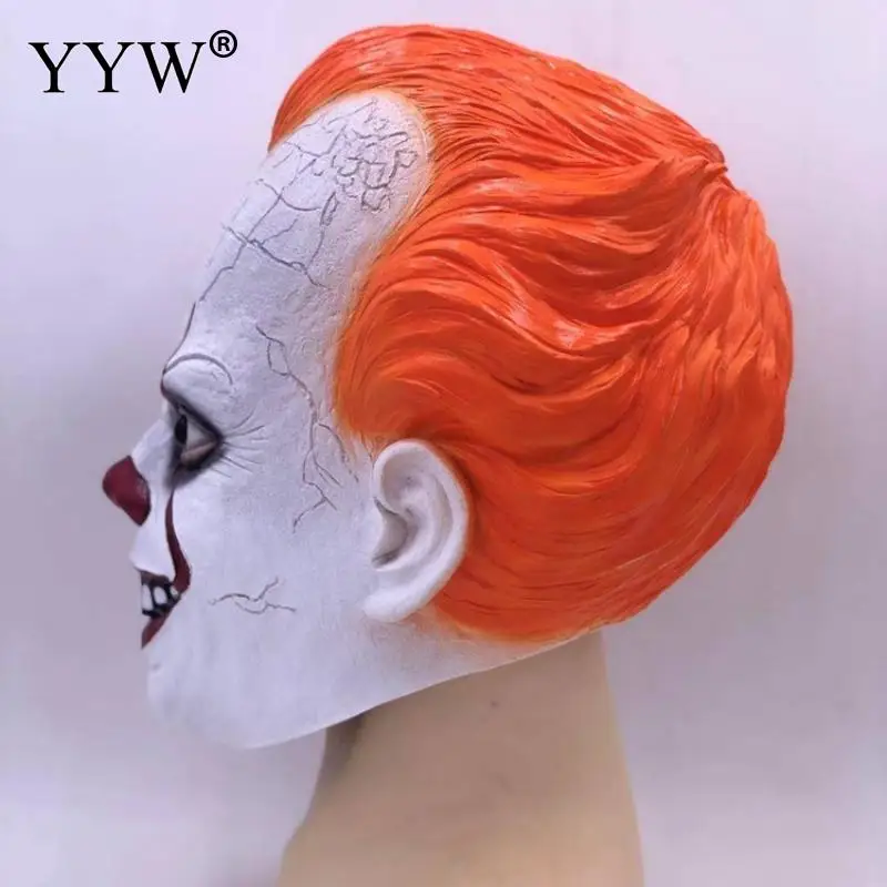 Маска клоуна на Хэллоуин Pennywise косплей маски мужские латексные страшные маска