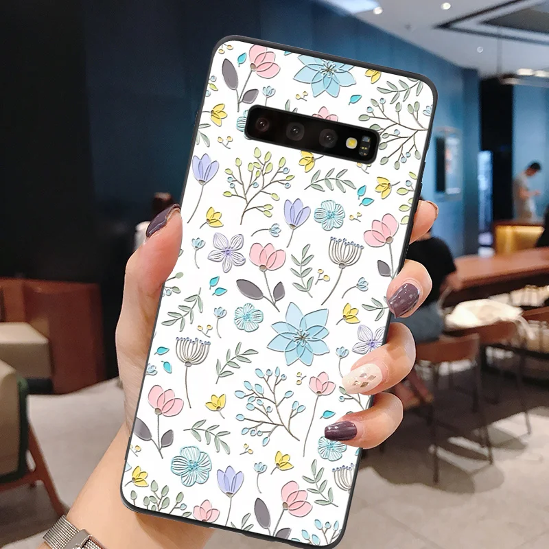 Роскошные 3D крышка тиснения для samsung Galaxy A20e A70 A40 A50 A60 A30 A10 A3 A5 A7 A9 A6 A8 плюс S10 плюс S10e чехлы