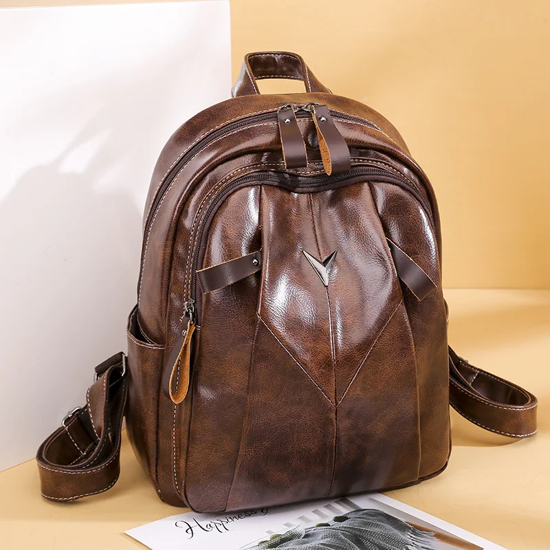 

Women's Backpack 2021 Travel Large Backpack genuine Leather Handbag Schoolbag For Girls Women's bag Female Shoulder high quality