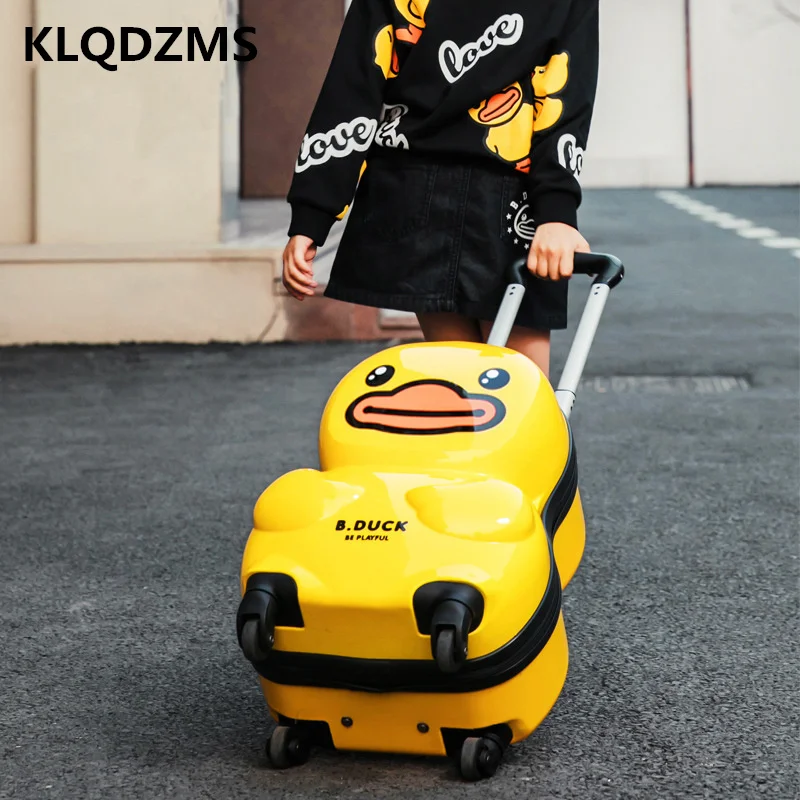 KLQDZMS New Kids Travel Luggage 18 Inch 3D Stereo Spinner Rolling Luggage Fashion Suitcases With Wheeled Trolleys To Child Gift