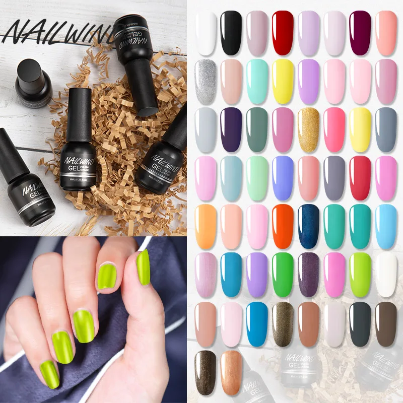 Гель-краска NAILWIND набор гель-лаков для ногтей для маникюра, гибридный лак, база для дизайна ногтей, полуперманентный УФ-лак для кутикулы