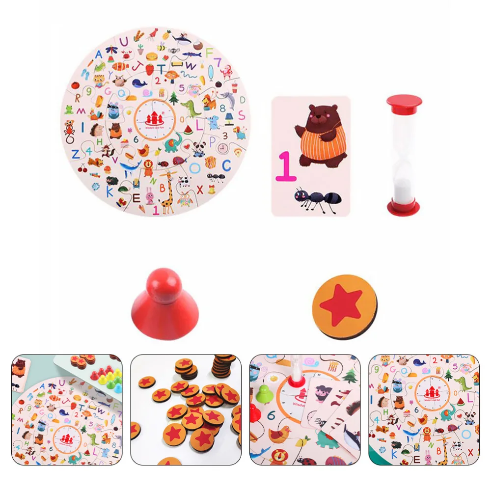 

1 Set Wooden Kid Jigsaw Puzzle Logical Board Games Early Education Detective