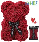 WHDZ 25 см мыльный пенопластовый Медведь роз Тедди медведь Роза искусственный Новогодний подарок для женщин подарок на день Святого Валентина Рождество