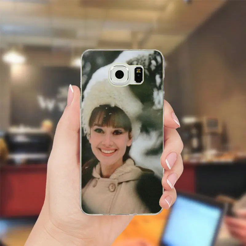 Soft Slim TPU Mobile Phone Cases Cover for Samsung Galaxy Note 2 3 4 5 8 S2 S3 S4 S5 Mini S6 S7 S8 S9 Edge Plus Audrey Hepburn | Мобильные