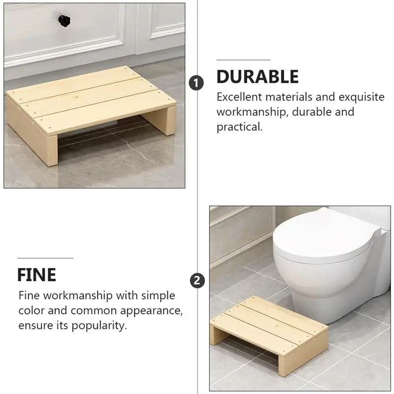 

Kitchen Raising Base Bathroom Stool Bedside Stool Wooden Footstool for Hotel Children