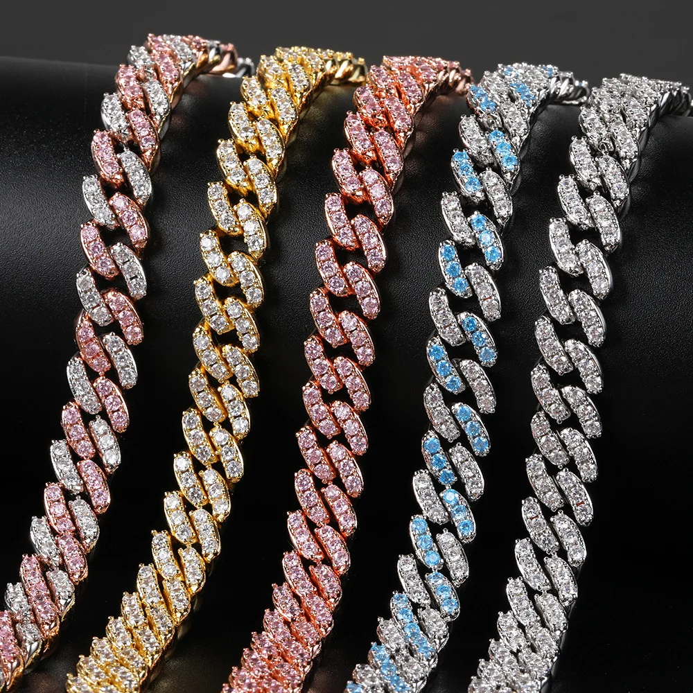 

Freewear 9mm Micro Pave Iced Out CZ Cuban Link Necklaces Chains Gold Silver Color 5 Luxury Bling Jewelry Fashion Hiphop For Men