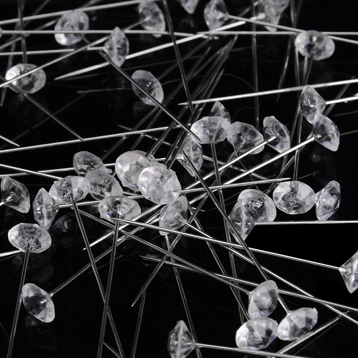 200pcs/set Clear Bouquet Diamond Pins Crystal Corsage Boutonniere Floral Wedding | Дом и сад