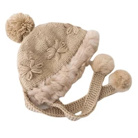 autumn and winter rabbit hair warm lei feng hat sweet and lovely with wool knit earmuff hat