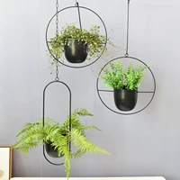 metal hanging planter european simplicity indoor and outdoors plant holder pot suitable front porch balcony or durable