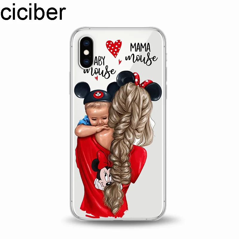 Мягкий ТПУ чехол ciciber Queen Princess Super MaMa Mom для iPhone 11 Pro Max 7 6 6S 8 Plus SE 5S X XS XR Capinha