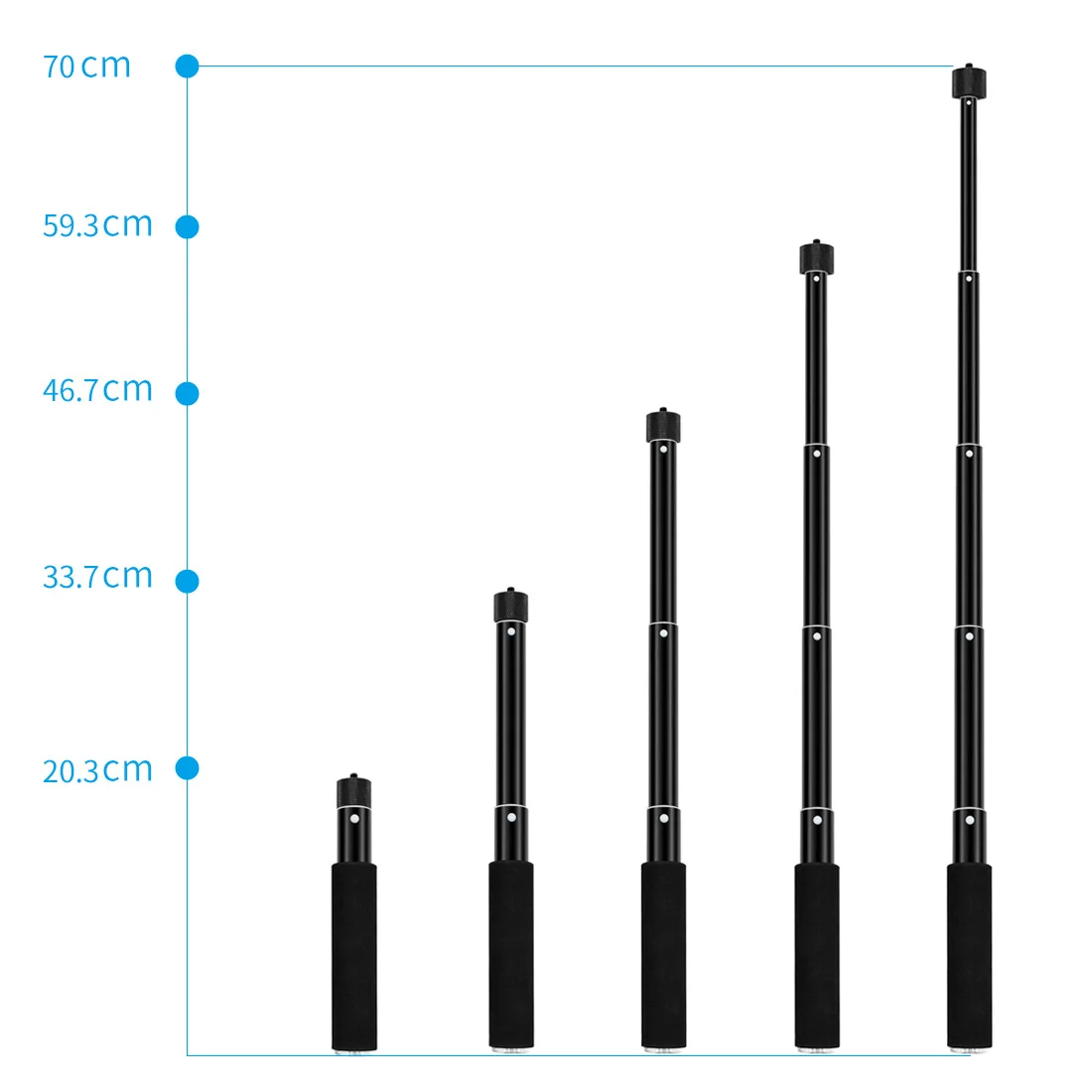Раздвижной штатив палка для селфи + Карманный камеры Hero 7 / Insta360 ONE X XiaoYi 4K EKEN SJCAM