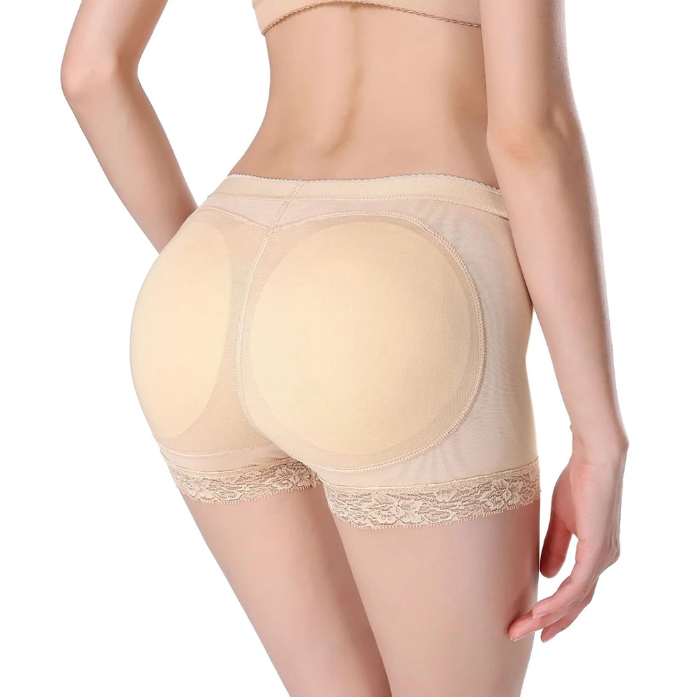 

Women Body Shaper Padded Butt Lifter Panty Butt Hip Enhancer Fake Solid Lace Hip Shapwear Underwear Briefs Push Up Panties
