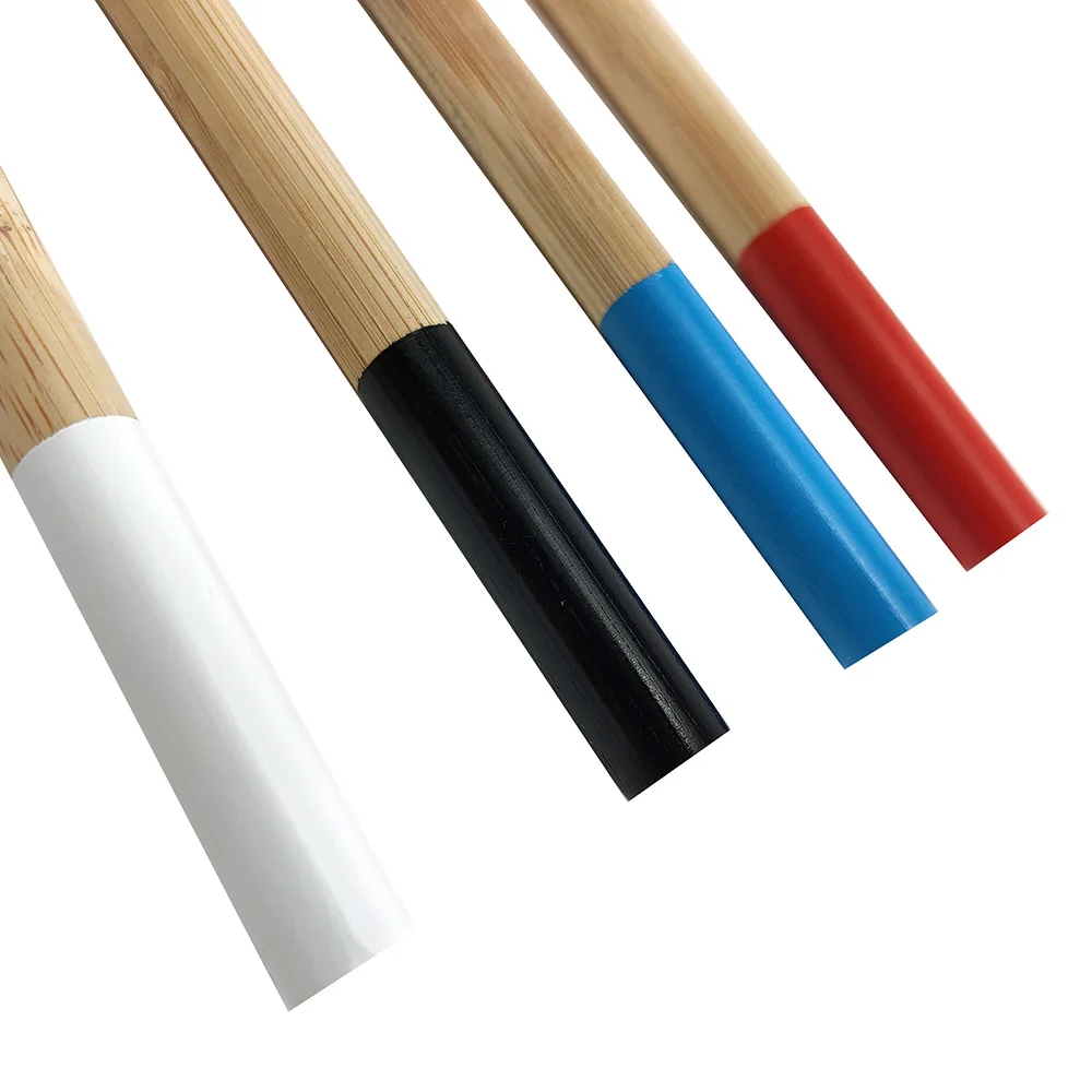 Натуральная бамбуковая зубная щетка с ручкой Радужная цветная отбеливающая