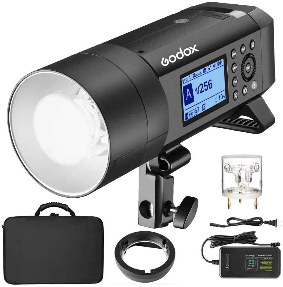 

GODOX AD400PRO 400Ws GN72 TTL 1/8000s HSS 2.4GX System All-in-One Outdoor Flash Speedlite Strobe Light Battery-Powered Monolight