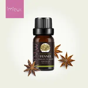 IMIEUX, 10 мл, фенхель, чистые эфирные масла для освежения воздуха, ароматерапия, диффузоры, масло для снятия стресса, помогает спящему эфирному маслу