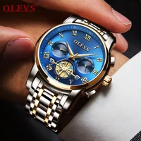 olevs fashion business affairs tourbillon mens watch waterproof watches men automatic watches