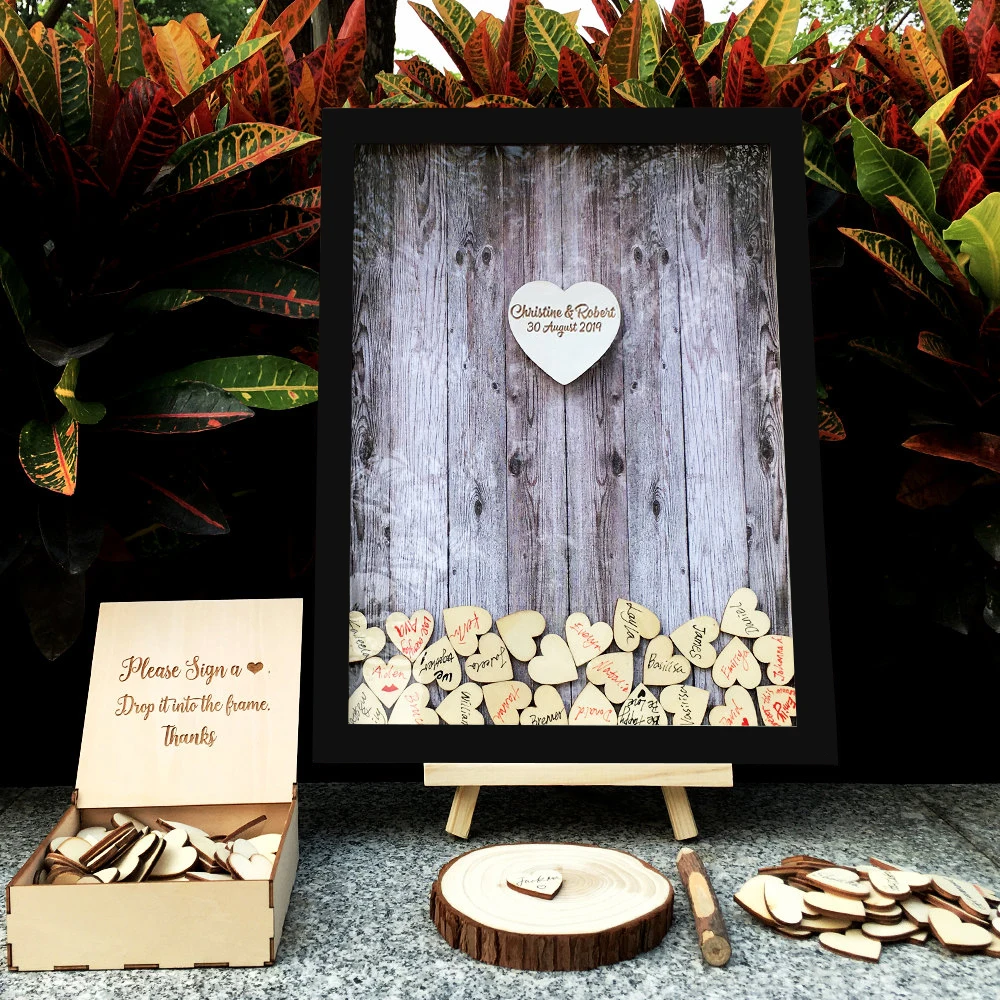 Деревянная Свадебная Гостевая книга в деревенском стиле для празднования дня