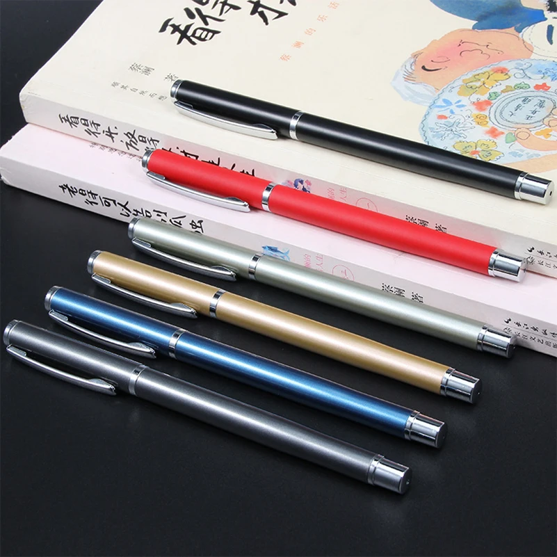 Классный Роскошный металлический логотип гелевая ручка роллербол Милая