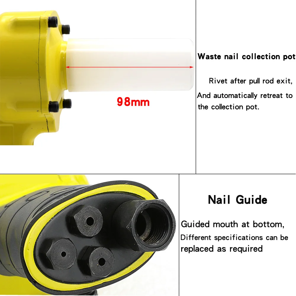 

Pneumatic Rivet Gun Rivet Electric Rivet Gun Pneumatic Riveter Wholesale A003A Gun Rivet Clamp Gun Type 2-4.8mm Riveting Tool