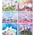 5D алмазная живопись сделай сам, животное, полная вышивка, голубь, мозаика, картина стразы, украшение для дома