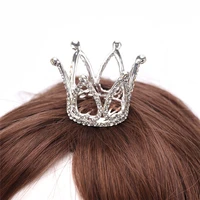 girls mini crystal crown tiara hair combs clear stone small tiara hair accessories fashion jewelry