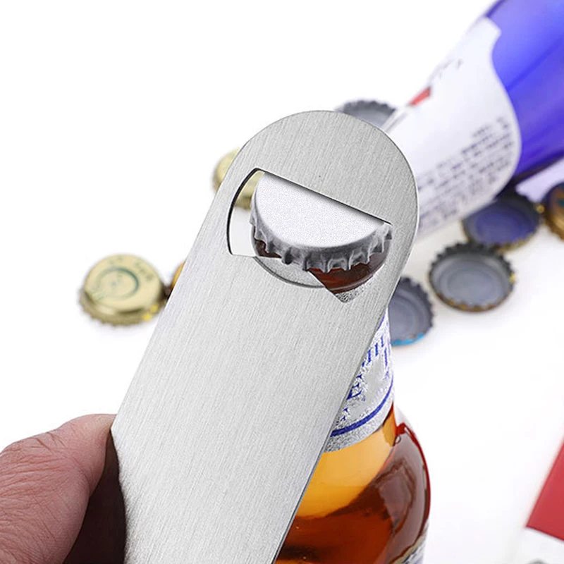 

Mini Durable Remover Bar Blade Kitchen Tool Beer Bottle Opener Stainless Steel Flat Speed Bottle Cap Opener Cocina Home