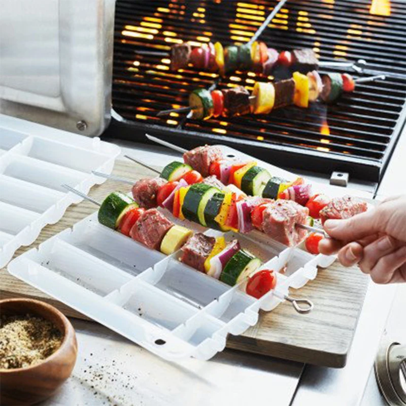 Прибор для приготовления барбекю Шпажки мяса пластиковый погрузчик Kabob 6 шт. 11 8