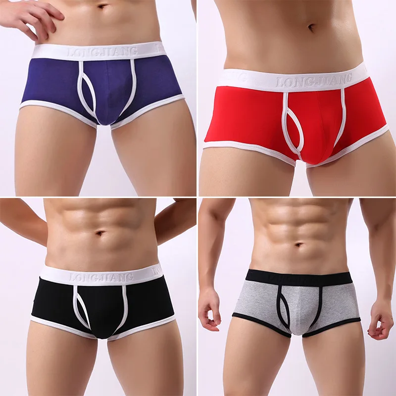 

Men's boxers Cotton Sweat Absorbing Boxer solid color comfortable underwear male Sports Shorts Casual Underpants