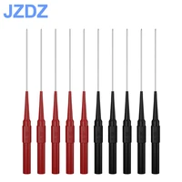 jzdz 10pcs 1mm test probe needle mul timeter stainless puncture back probe 4mm banana socket auto repair tool j 30009