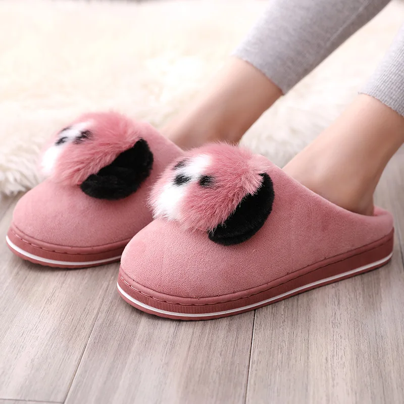 Женские зимние мягкие тапочки в форме панды | Обувь