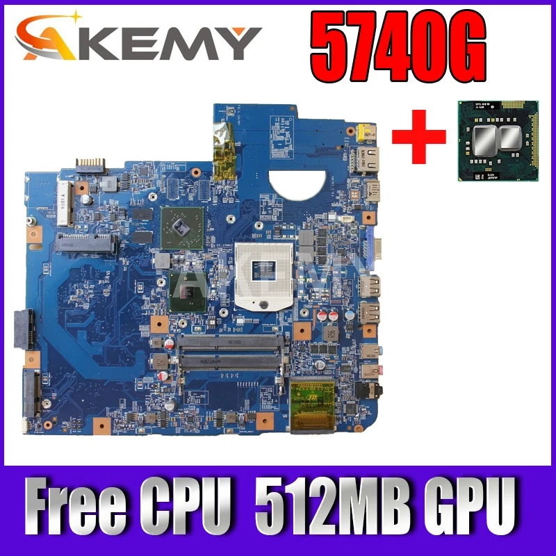 Akemy для Acer aspire 5740G 5740 5740Z материнская плата ноутбука MBPMG01001 MB.PMG01.001 48.4GD01.01M HM55 DDR3 512MB GPU