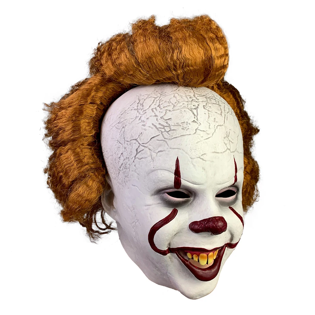 Stephen King's It Mask Pennywise одежда для клоуна Маска Клоун маска на Хеллоуин для косплея костюм реквизит Праздничный костюм нарядное платье