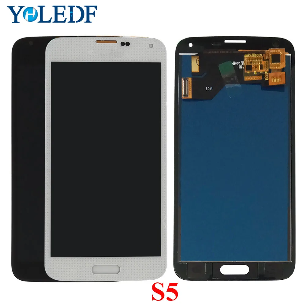 Для SAMSUNG Galaxy S5 i9600 G900F G900H G900M G9001 G900R G900P G900T ЖК дисплей сенсорный экран дигитайзер