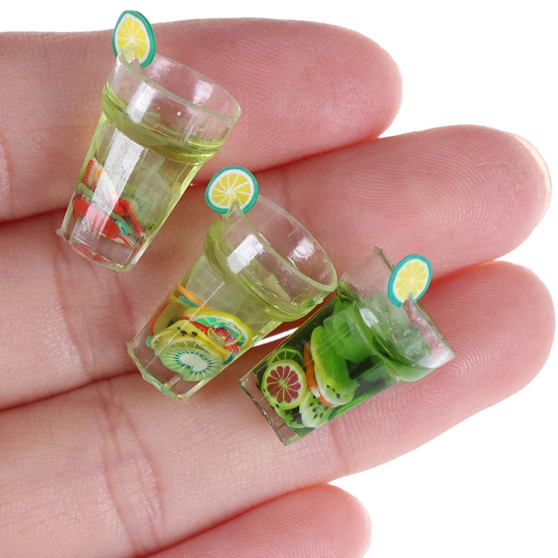 Мини игрушки из смолы 1/12 Миниатюрная игрушка для еды фруктовая бутылка модель