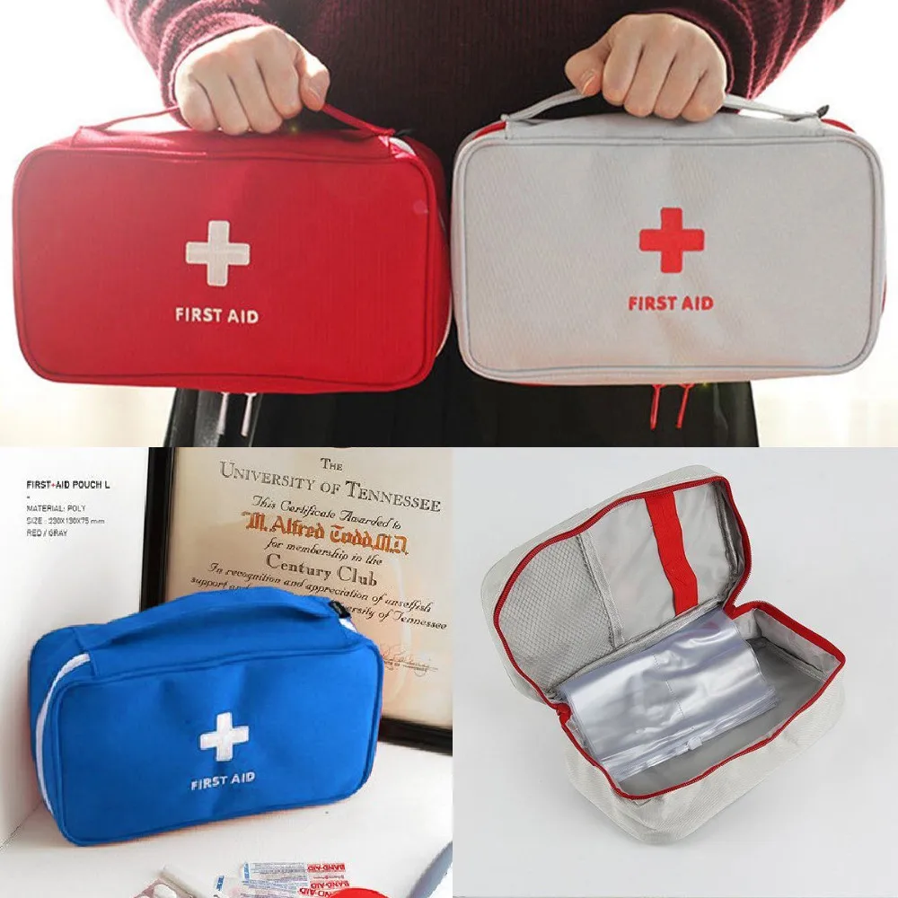 

Пустой большой аптечка первой помощи, портативная медицинская коробка для чрезвычайных ситуаций, путешествий, кемпинга, выживания, медицин...