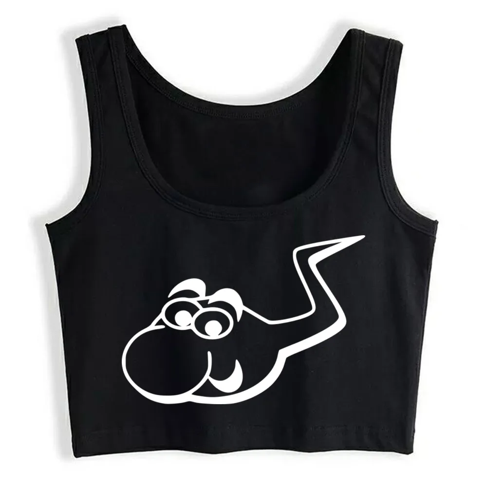 

Crop Top Female Sperm Funny Vintage Print Tops Women