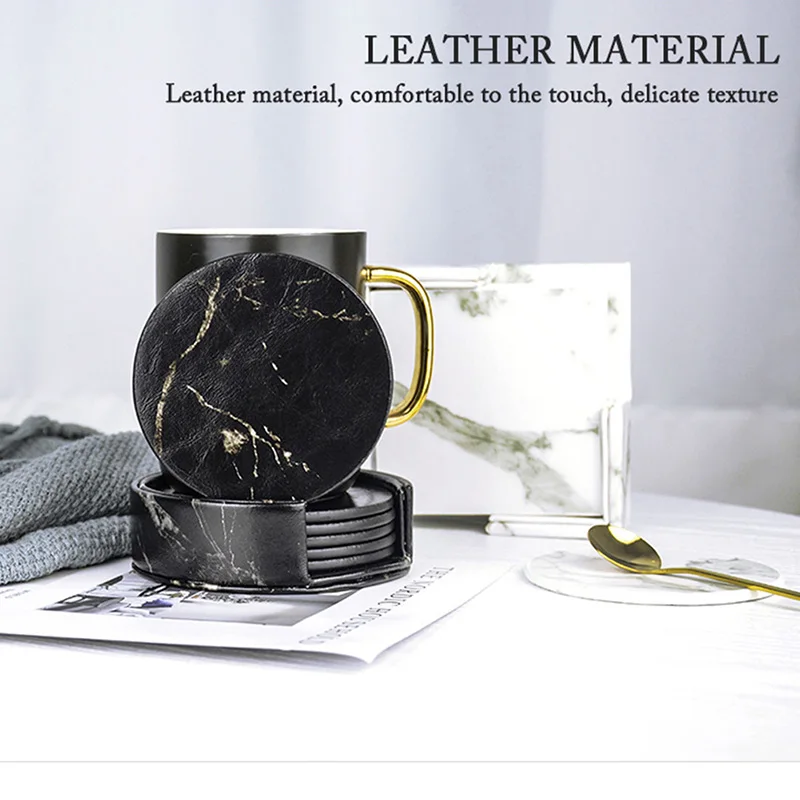 6 шт. Мраморная Подставка для стаканов чайная подставка столовые приборы