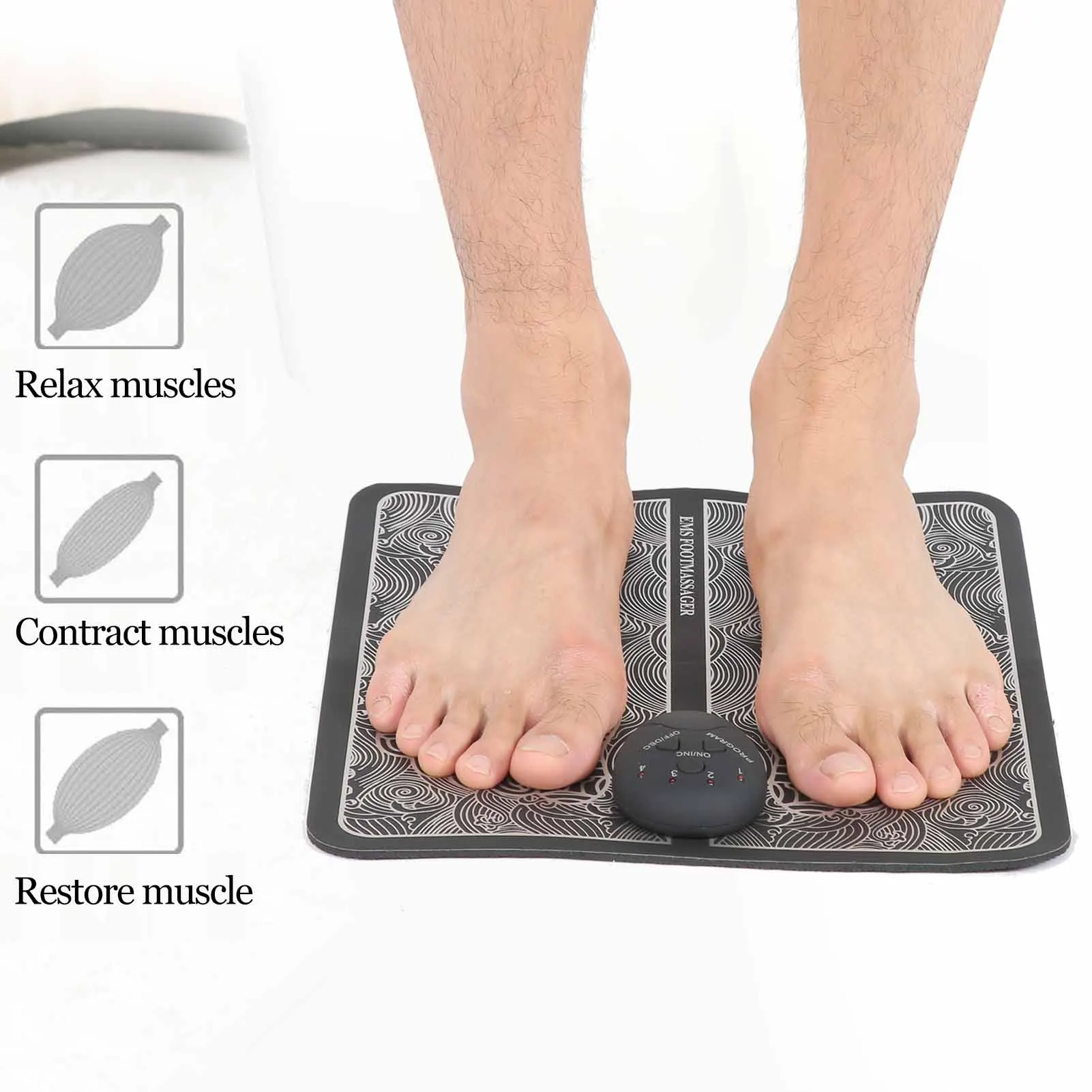 Электрический массажер для ног коврик устройство стимуляции мышц стопы ABS 6