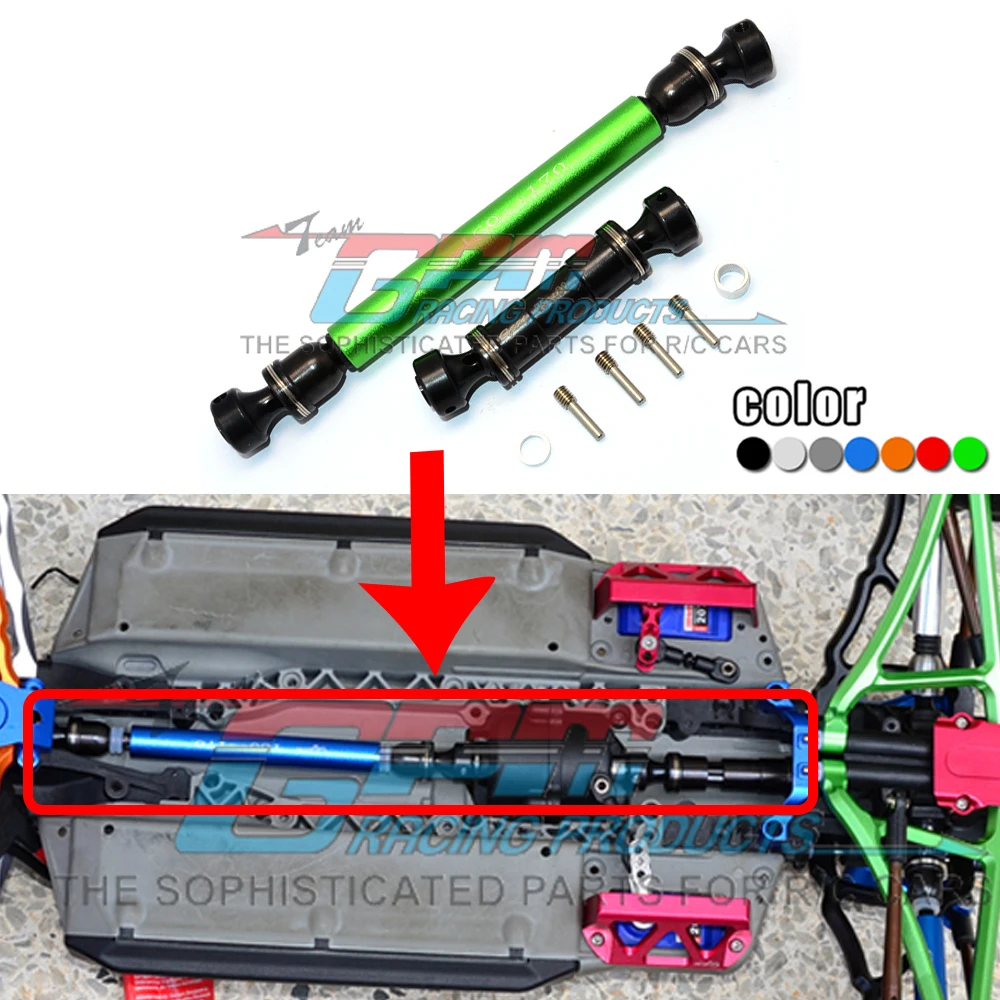 

GPM metal steel front and Rear central drive shaft #5650R for 1/10 E-REVO 2.0 86086-4/56087-1 SUMMIT Monster Truck