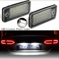 1pair led license plate lights for audi a3 a4 a6 a8 b6 b7 q7 number plate light car parts lamp