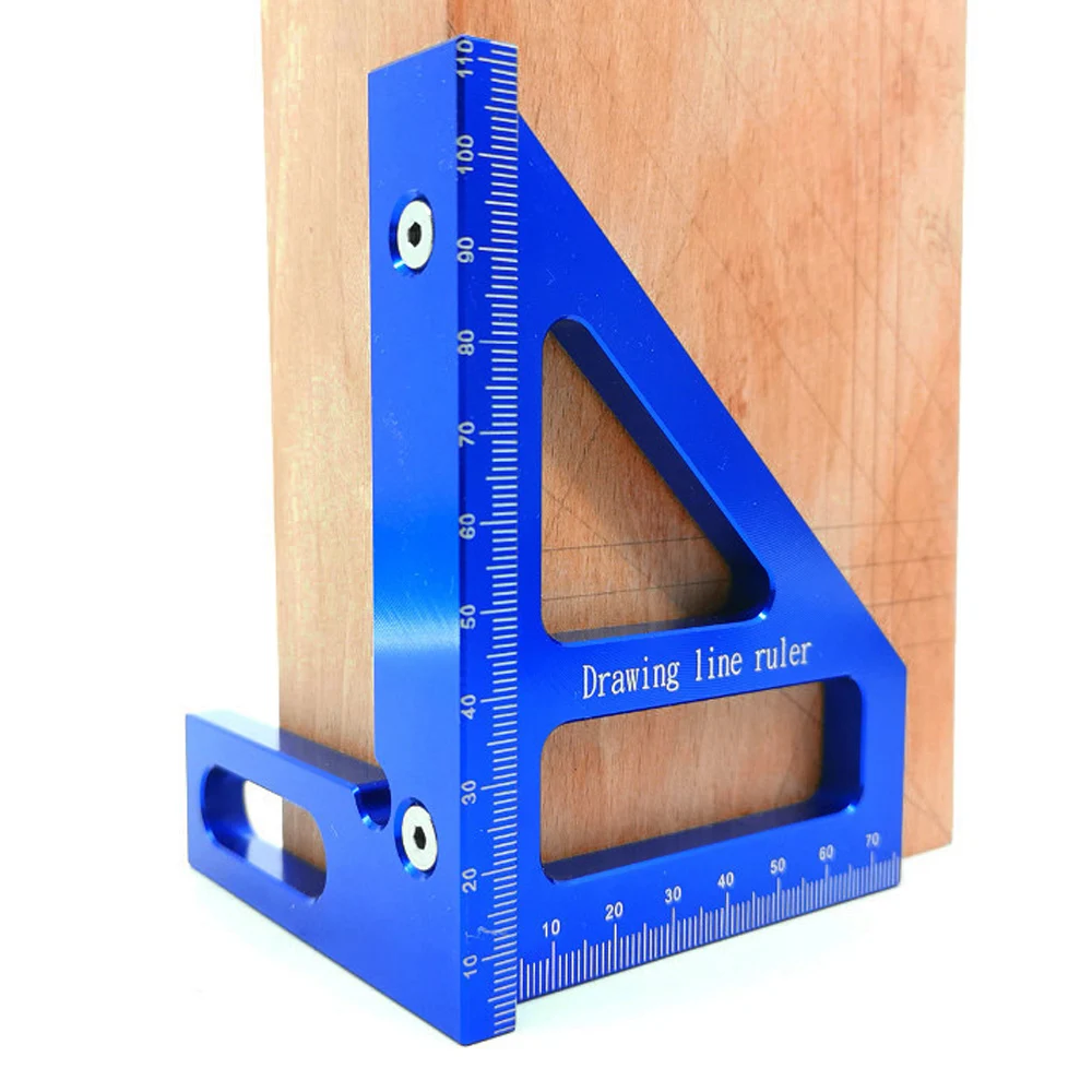 

Woodworking Ruler Aluminum Alloy Square Layout Miter Triangle Ruler 5 / 90 Degree Metric Gauge Measure Tools