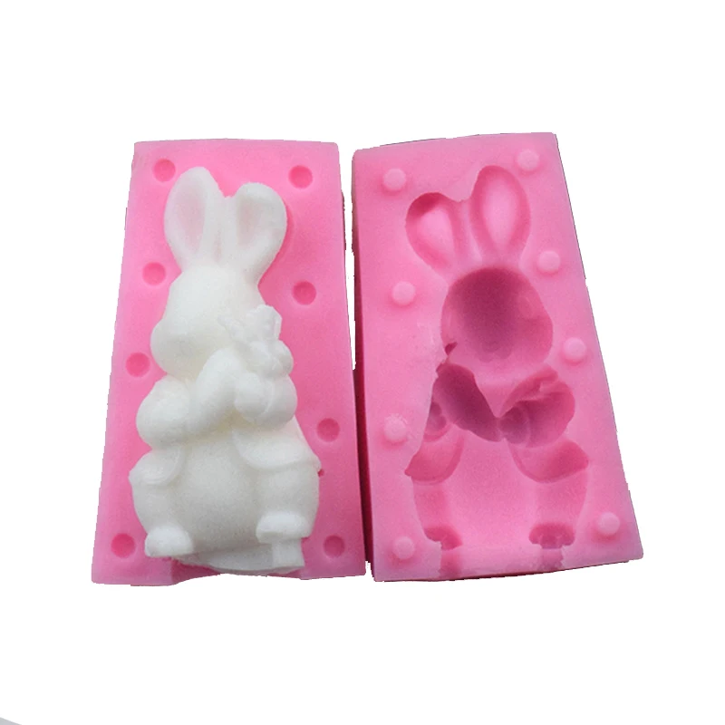 

Новая форма для выпечки, кролик, силиконовая помадка, форма для выпечки, полимерное украшение глина, конфета из смолы, сделай сам