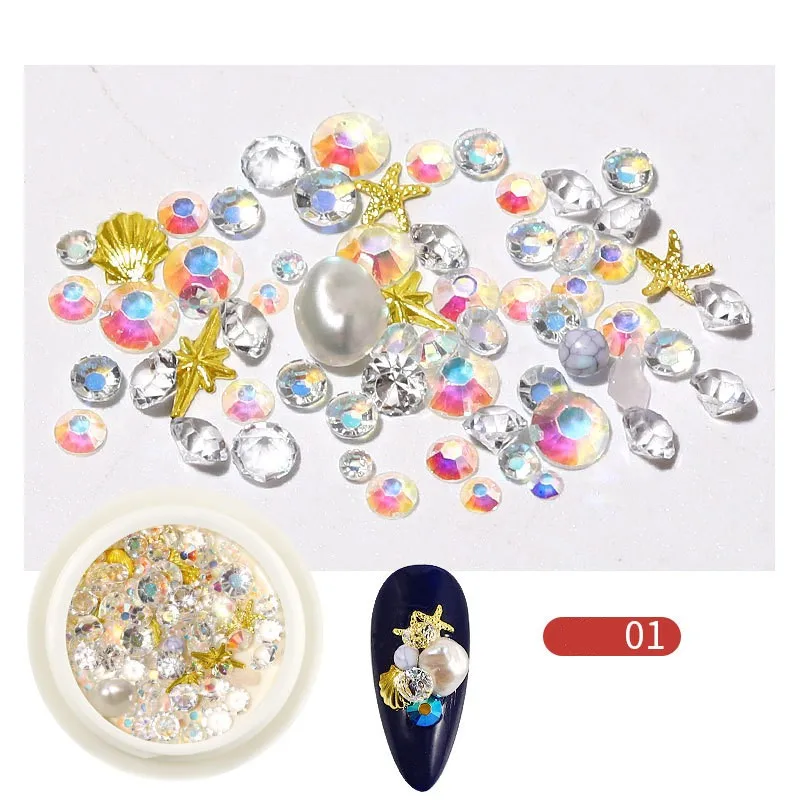 1 баночка блестящая искусственная оболочка для ногтей Стразы драгоценные камни