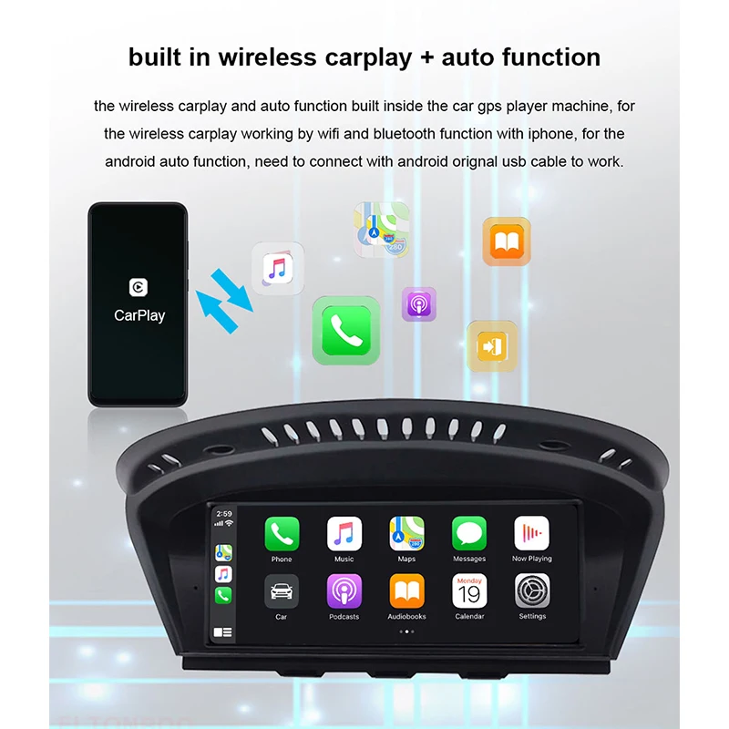 ID7 Android 10 для Bmw серии 5 E60 E61 E62 E63 E90 Автомобильный Gps Wifi Canbus рулевое колесо 8 ядер 64 ГБ