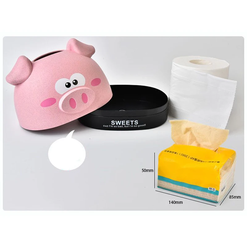 Креативная коробка для хранения салфеток с изображением медведя свиньи мыши