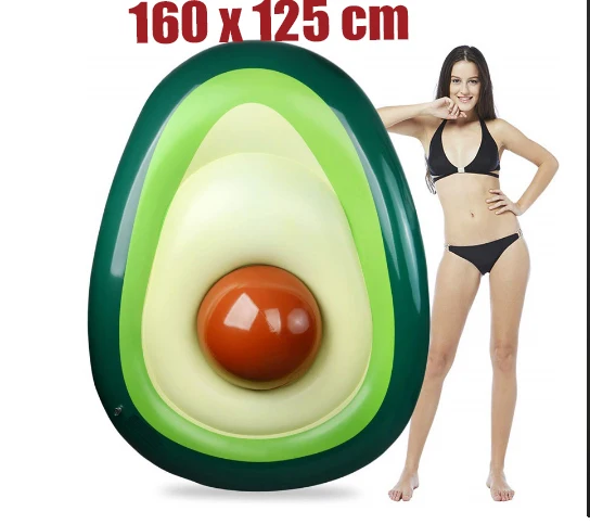 Avocado Надувной гигантский фруктовый авокадо ананас черешня поплавок для взрослых трубчатый круг бассейн вечерние игрушки надувной матрас для плавания - Цвет: Avocado