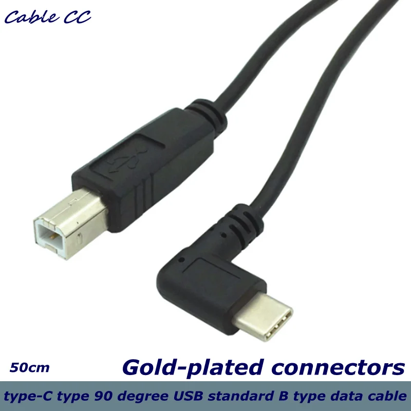 50 см type C 90 градусов стандарт USB B Тип кабель для передачи данных портативных